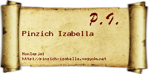 Pinzich Izabella névjegykártya