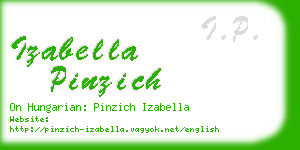 izabella pinzich business card